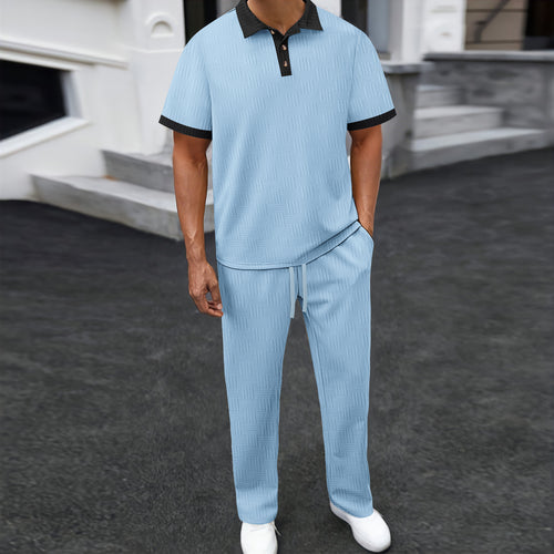 Herren Kurzarm Polohemd mit passender Jogginghose Echoarchiv