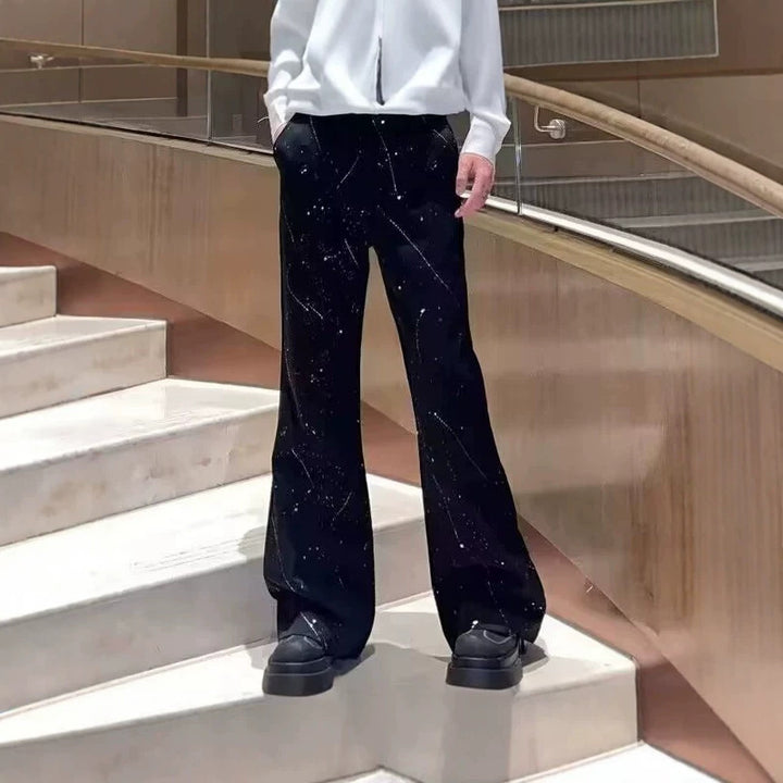Herren Weitgeschnittene Jeans mit abstraktem Muster Echoarchiv
