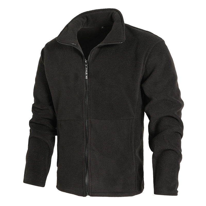 Herren Leichte Fleecejacke mit Stehkragen und durchgehendem Reißverschluss – Taviero
