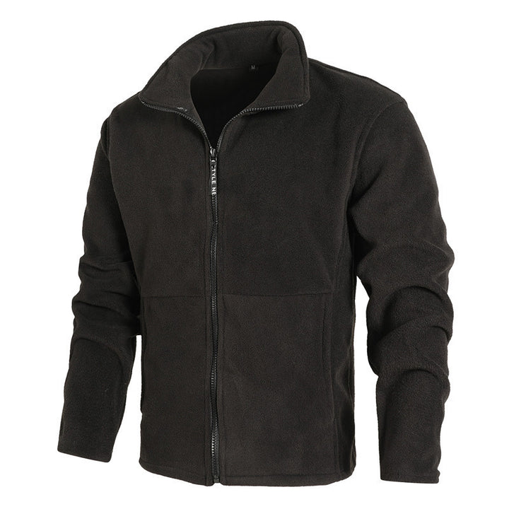 Herren Leichte Fleecejacke mit Stehkragen und durchgehendem Reißverschluss – Taviero