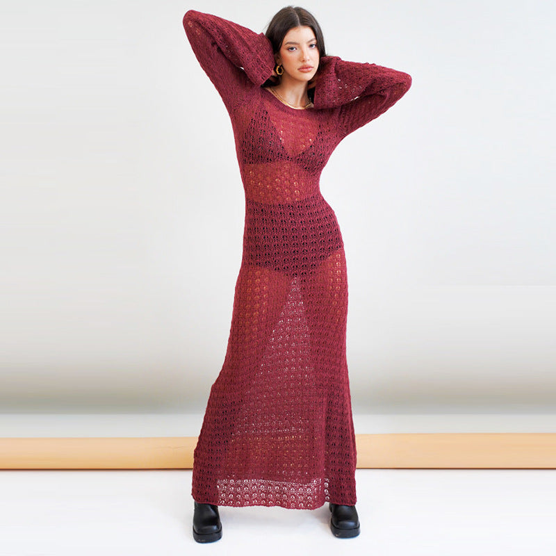 Damen langes, gehäkeltes Strandkleid Echo Archiv