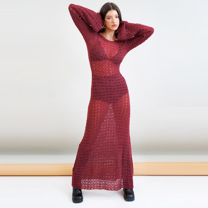 Damen langes, gehäkeltes Strandkleid Echo Archiv
