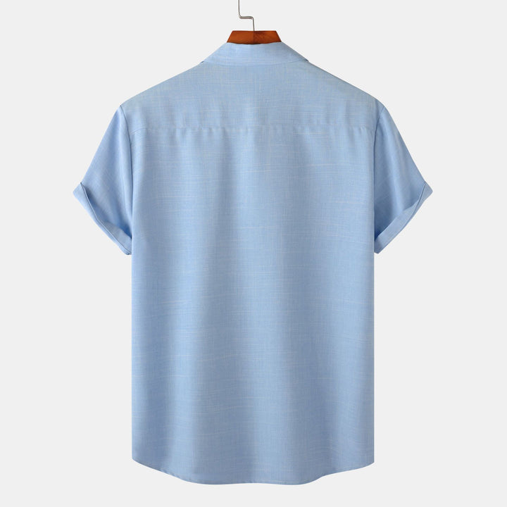Herren Kurzarmhemd mit leichtem, atmungsaktivem Stoff und minimalistischem Design Echoarchiv
