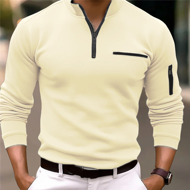 Herren sportlicher Pullover mit Reißverschluss Echoarchiv