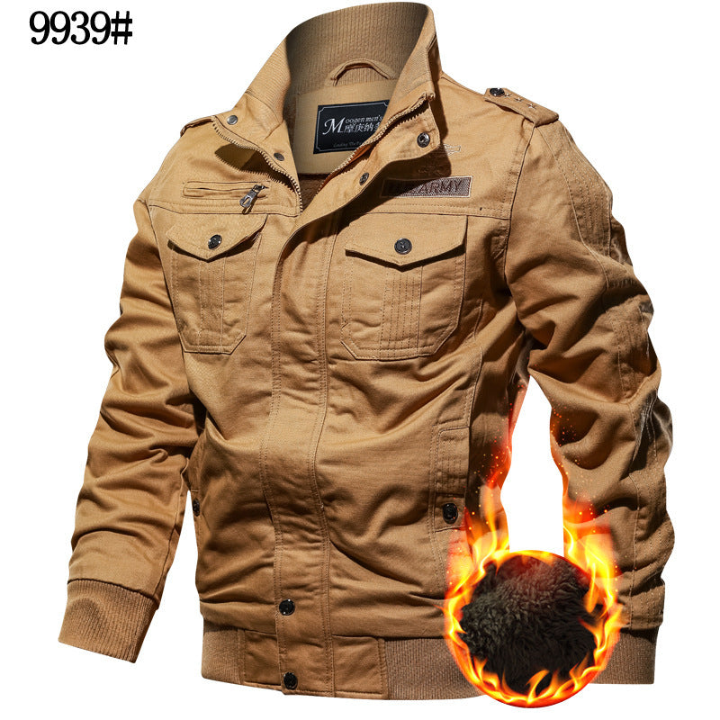 Herren Military-Canvas-Blouson mit hochwertiger Thermofütterung, Pattentaschen und Rippbündchen Echo Archiv