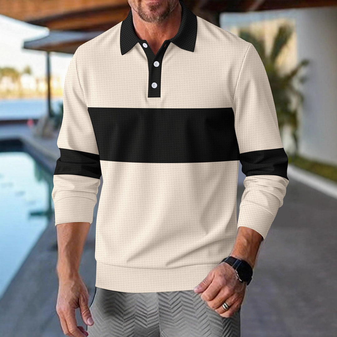 Herren sportliches Poloshirt mit innovativem Anlasskragen Echoarchiv