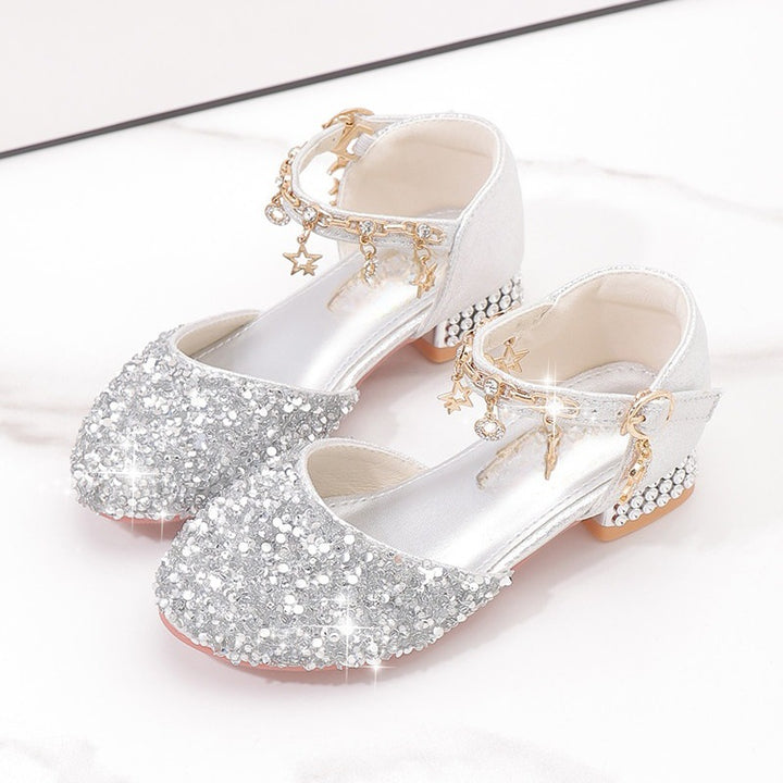 Damen Elegante und funkelnde Mittelabsatzschuhe mit Perlen- und Schleifendetails Echo Archiv