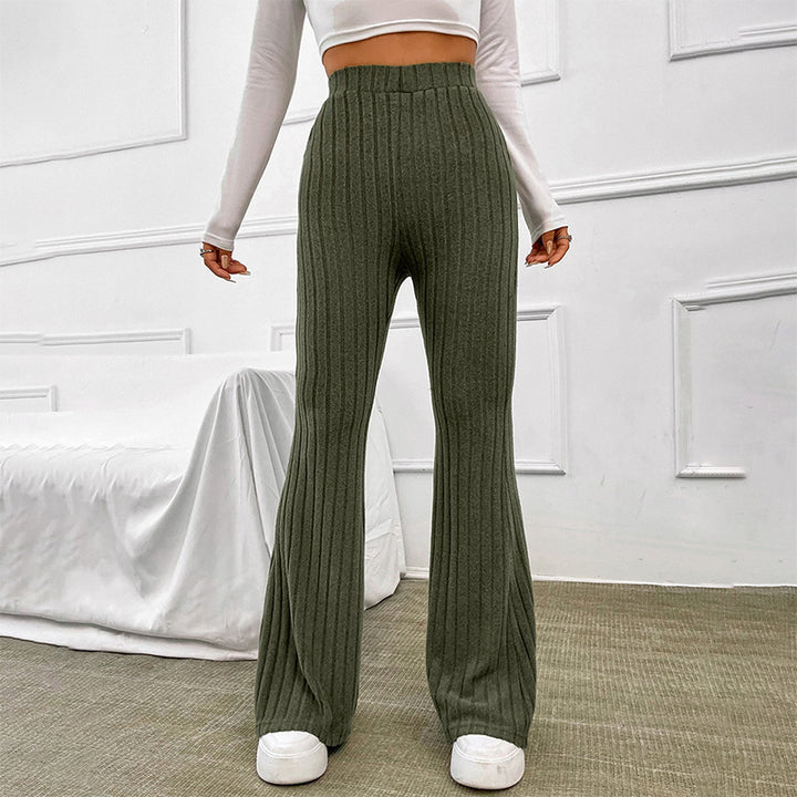 Damen lässige Flared-Hosen aus hochwertigen Strickmaterialien Echo Archiv
