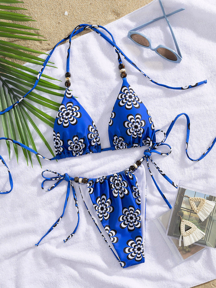 Damen Triangel-Bikini mit verspielten Bindebändern Echo Archiv