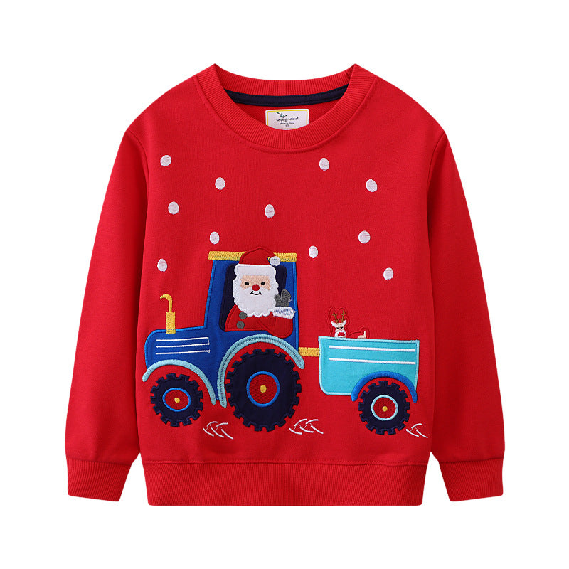 Kinder Sweatshirt mit fröhlichem Traktor-Motiv Echo Archiv