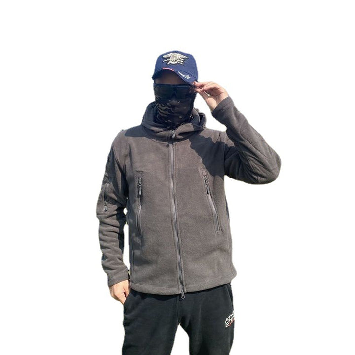 Herren Fleecejacke mit multifunktionalen Reißverschlusstaschen Echoarchiv
