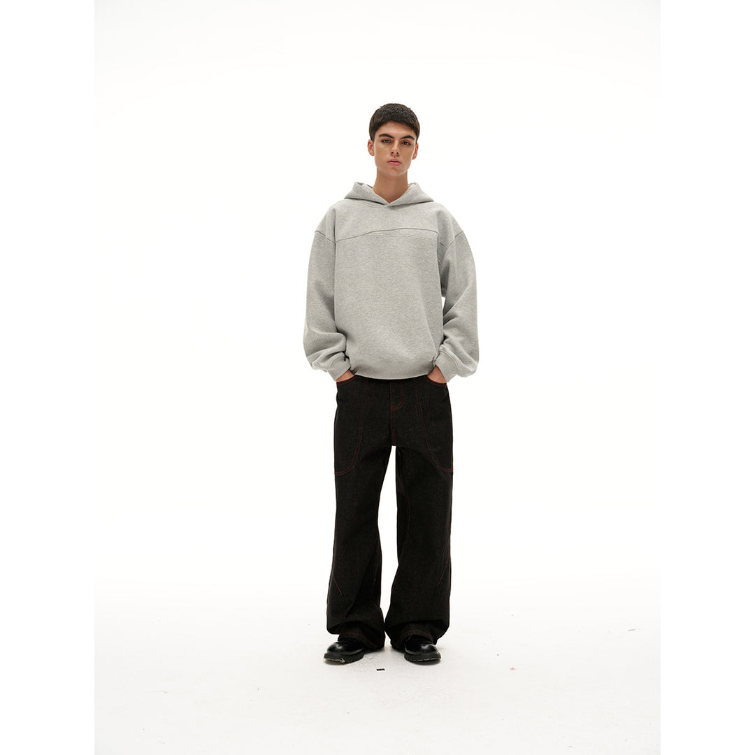 Unisex Kapuzenpullover mit Oversize-Schnitt und dezenter Brustpasse Echoarchiv