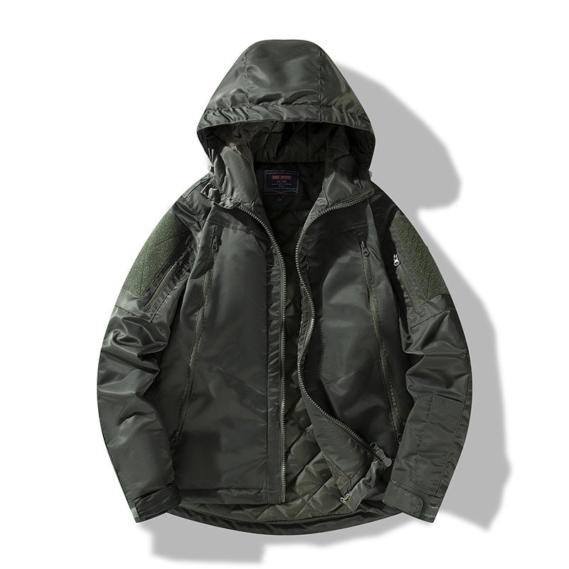 Herren gesteppte taktische Winterjacke mit Kapuze und wasserabweisendem Außenmaterial Echo Archiv