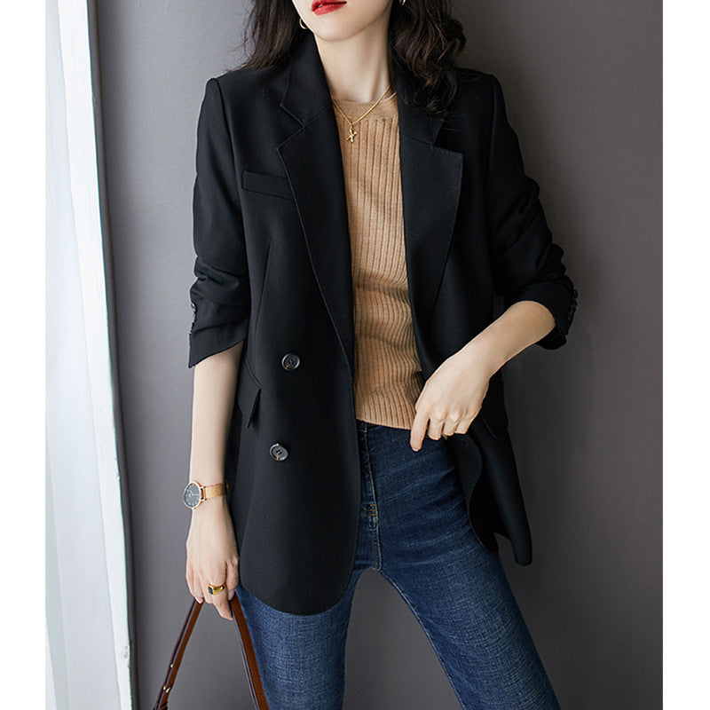 Damen Lässiger zweireihiger Blazer Echoarchiv