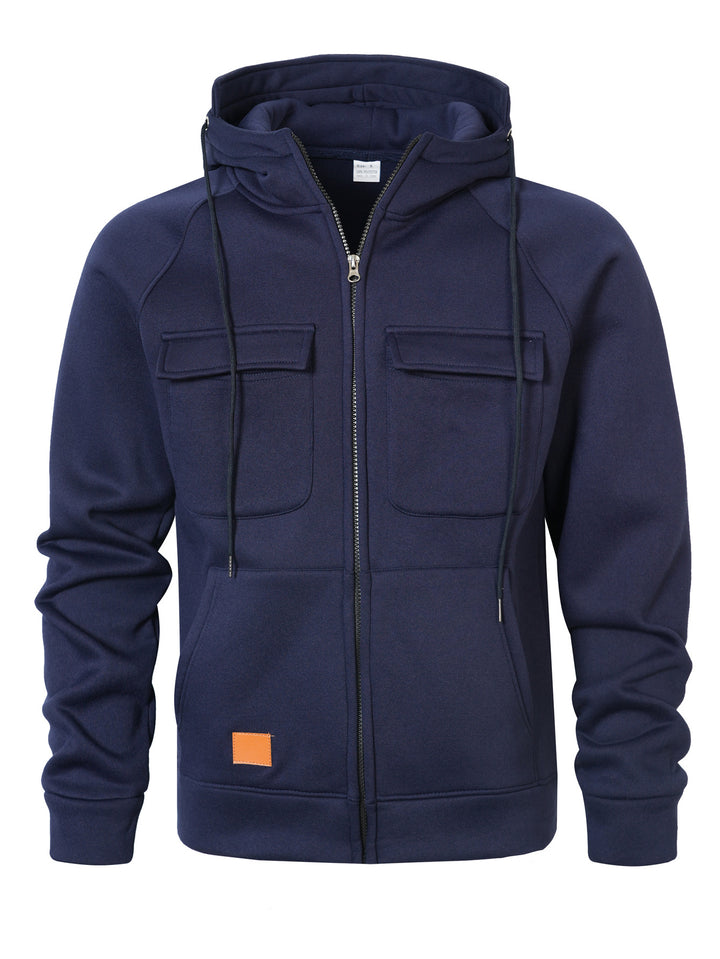 Herren Kapuzenjacke mit funktionalen Taschen und hochwertigem Material Echoarchiv
