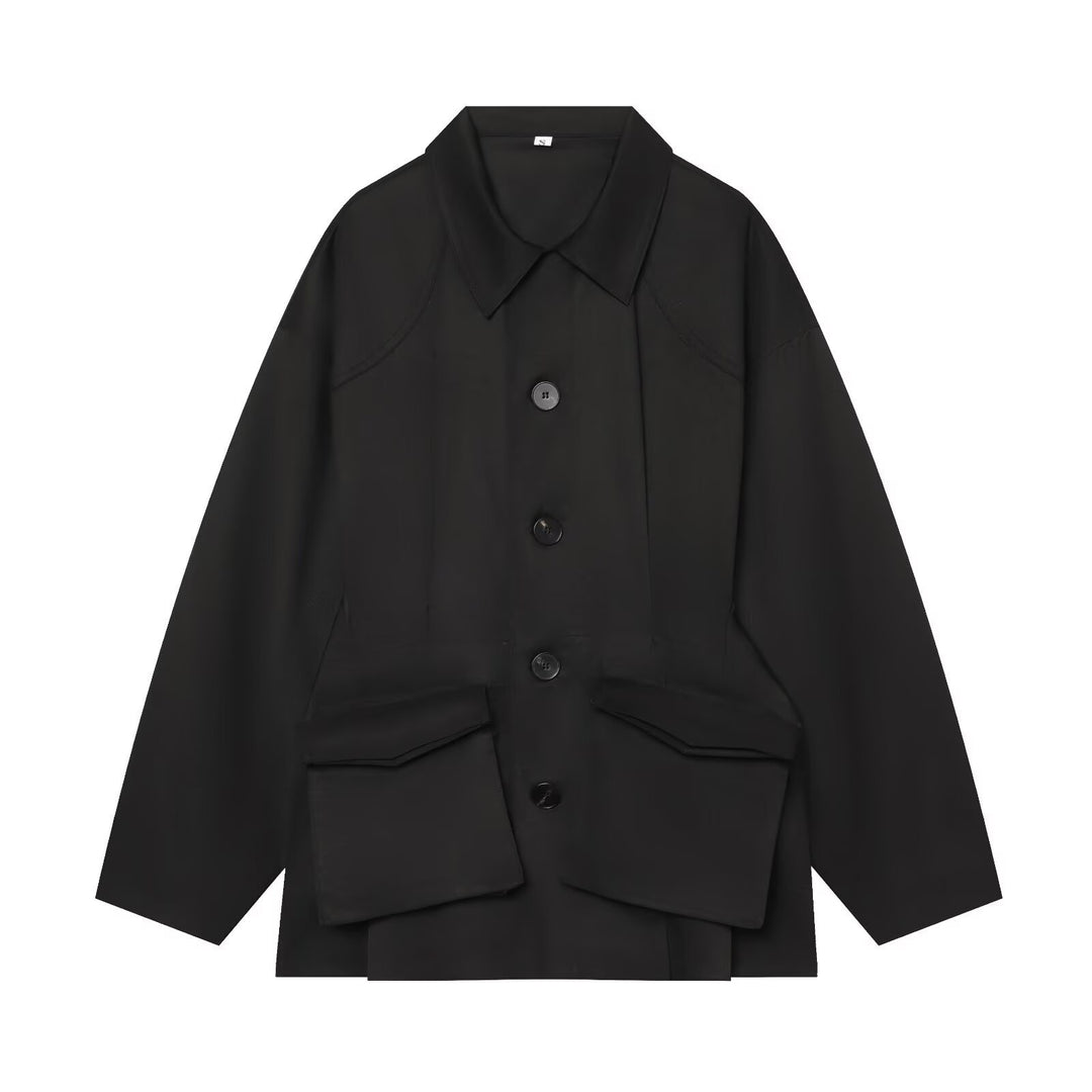 Damen Oversize-Utility-Jacke mit großen Klappentaschen und Tunnelzug Echo Archiv