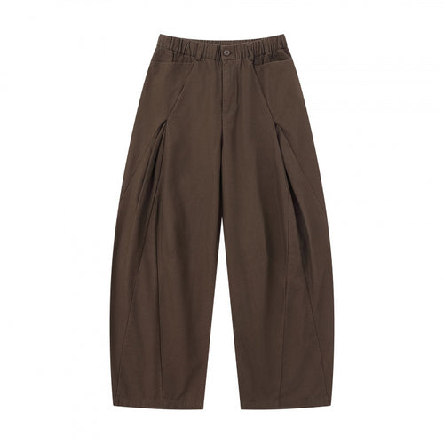 Damen Weite Culotte-Hose mit elastischem Bund, dekorativen Falten und geschwungenen Nahtdetails Echo Archiv