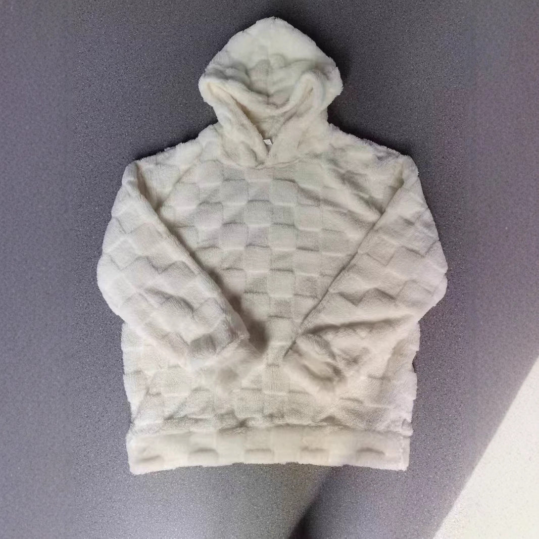Herren gemütlicher Fleece-Hoodie mit strukturierter Oberfläche Echoarchiv