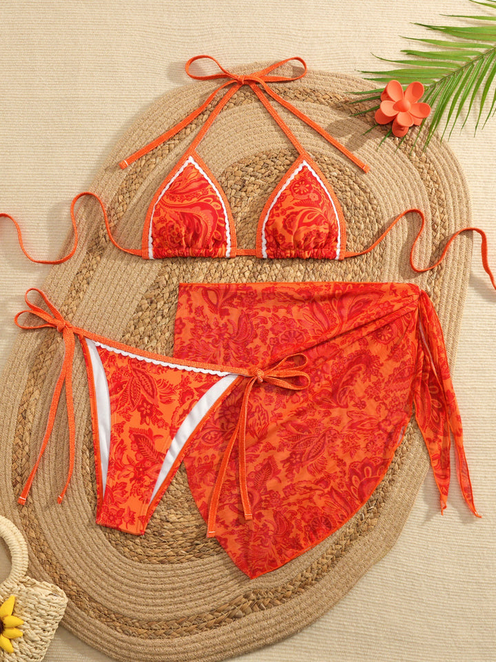 Damen Triangel-Bikini mit floralem Design Echo Archiv