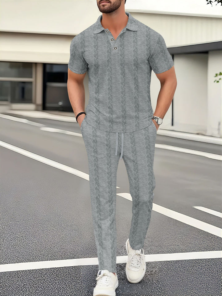 Herren Freizeitanzug mit strukturiertem Oberteil und bequemen Jogginghosen Echoarchiv