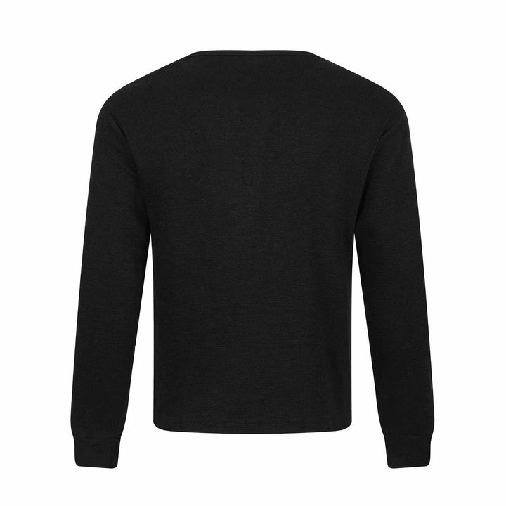 Herren Langärmeliges Henleyshirt mit vintage-Print und Knopfleiste Echoarchiv