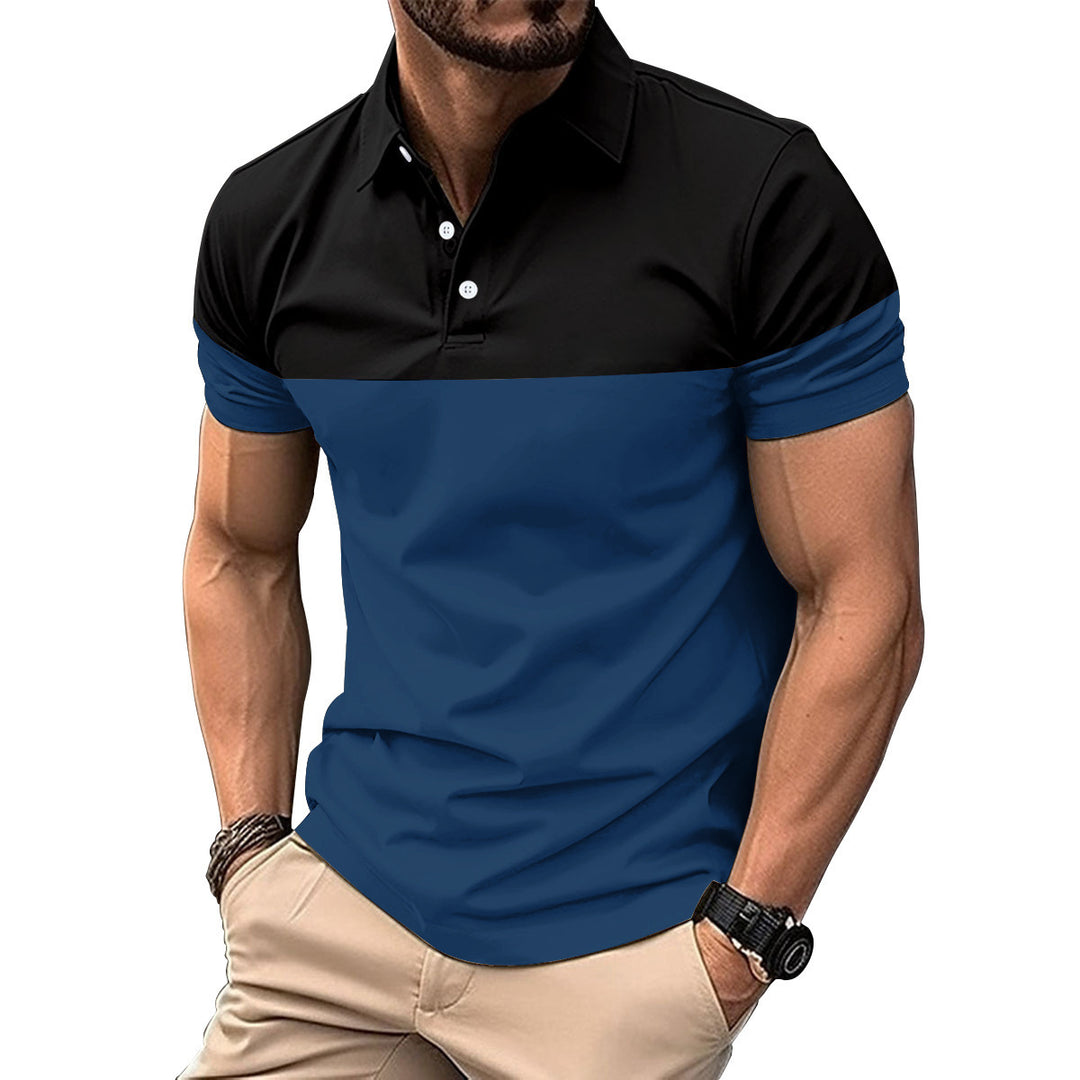 Herren Poloshirt mit modernem Farbblock-Design und komfortablem Schnitt Echoarchiv