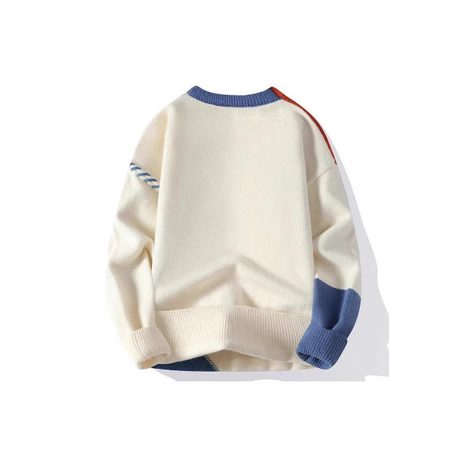 Herren Strickpullover mit kreativem Muster und strukturierten Akzenten Echoarchiv