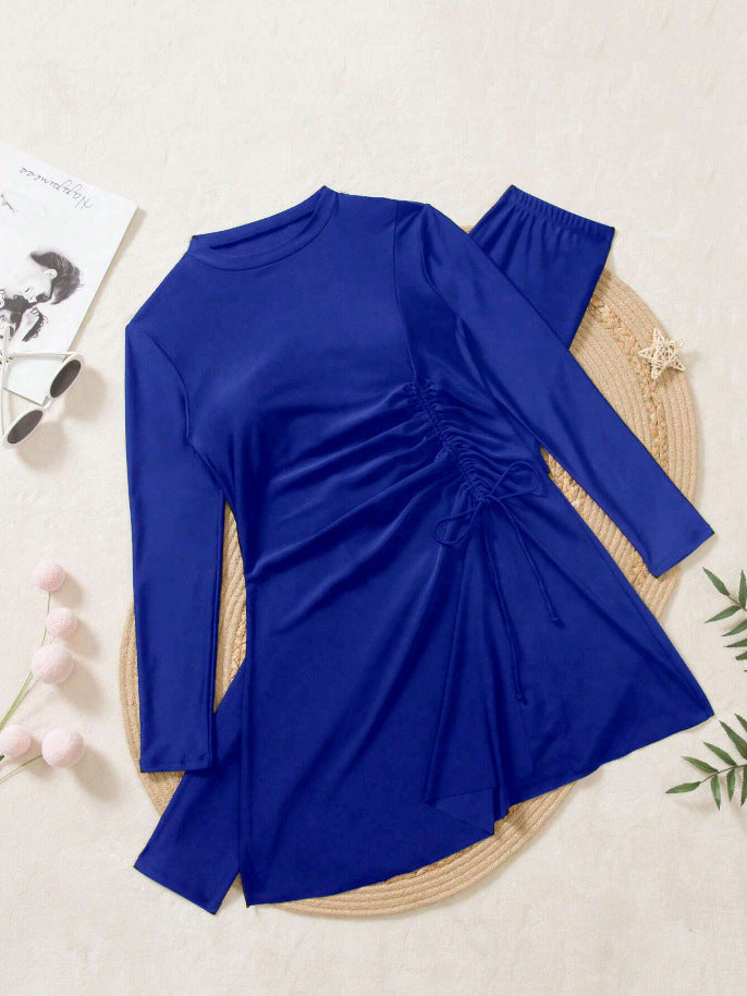 Damen Bade-Tunika mit seitlicher Raffung und Leggings – Avélisse