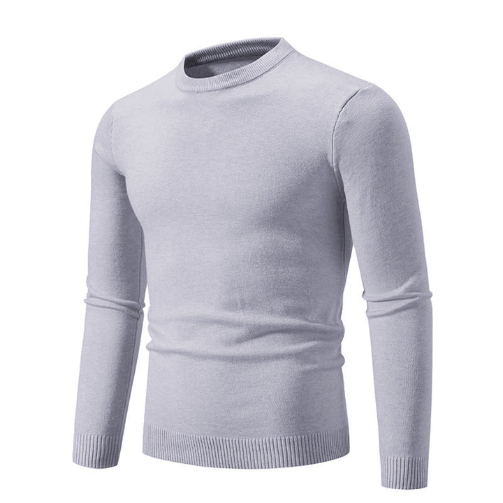 Herren eleganter Rundhals-Pullover aus feiner Baumwolle Echoarchiv
