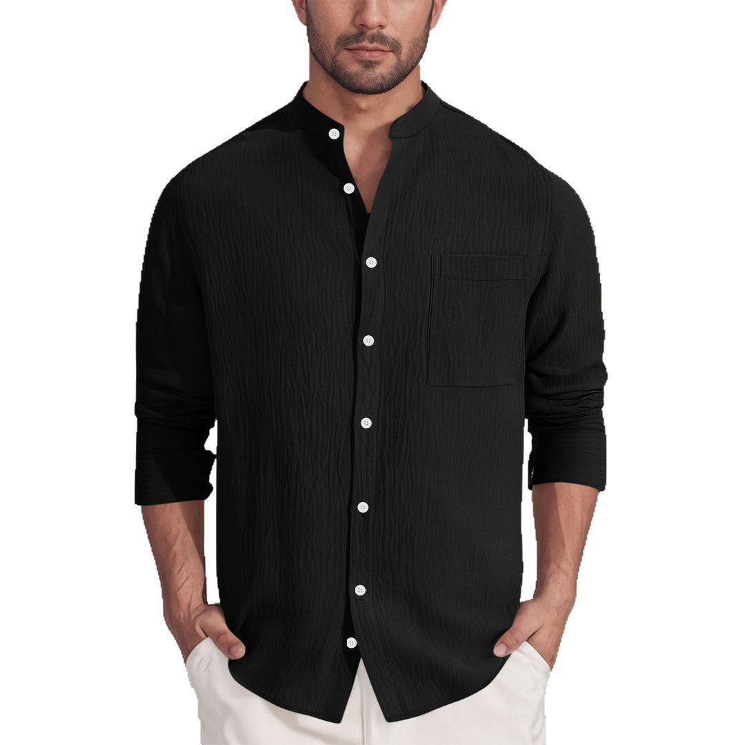 Herren lässiges Hemd mit strukturiertem Design Echoarchiv