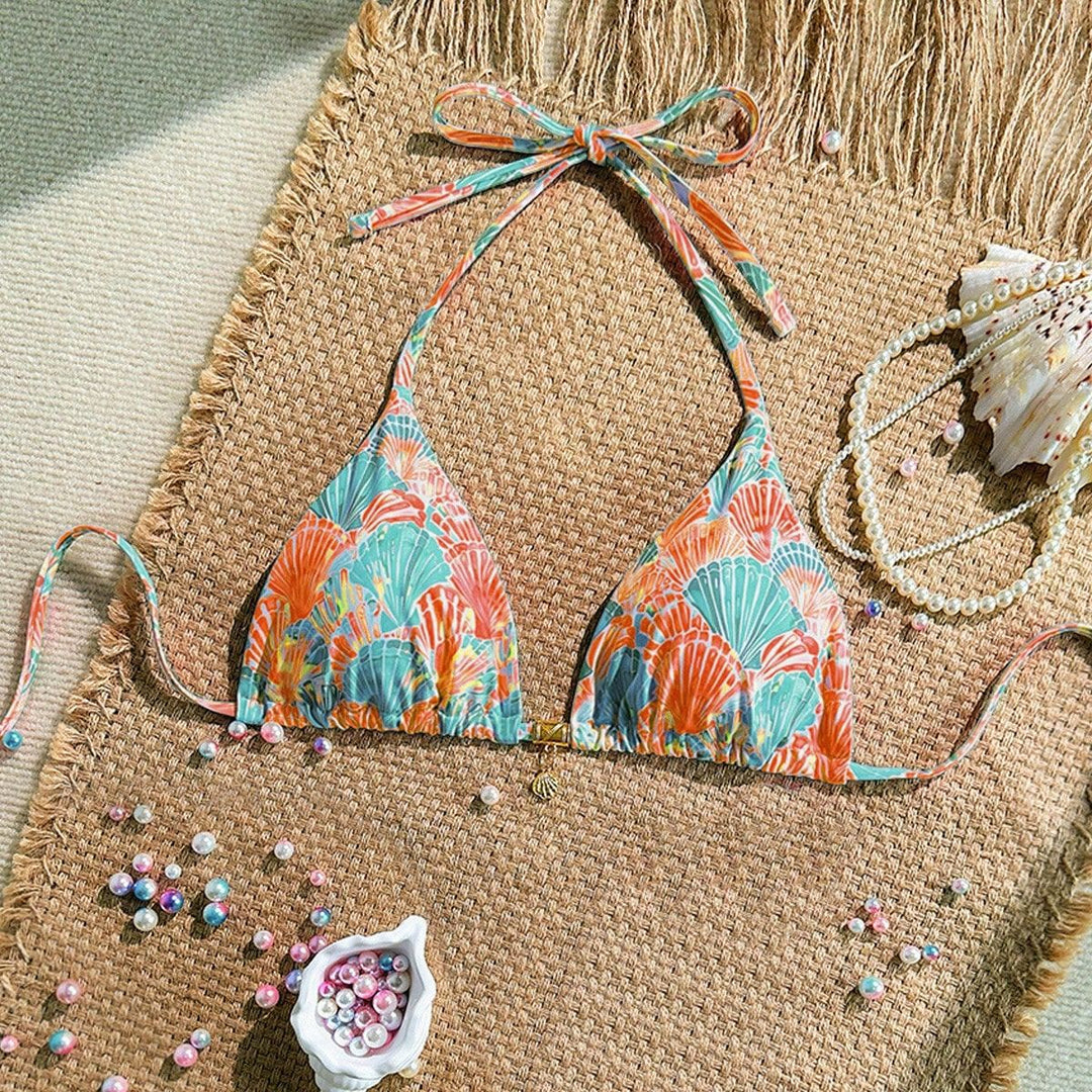 Damen Triangel-Bikinioberteil mit Rüschen Echo Archiv