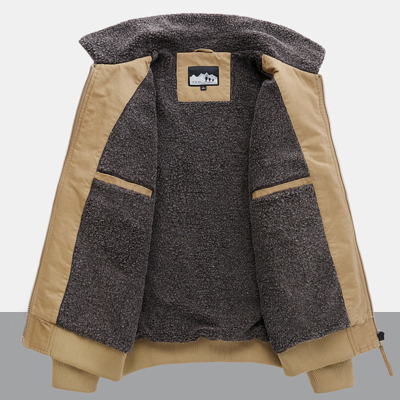 Herren Urbaner Utility-Jacke mit Teddyfellfutter Echo Archiv
