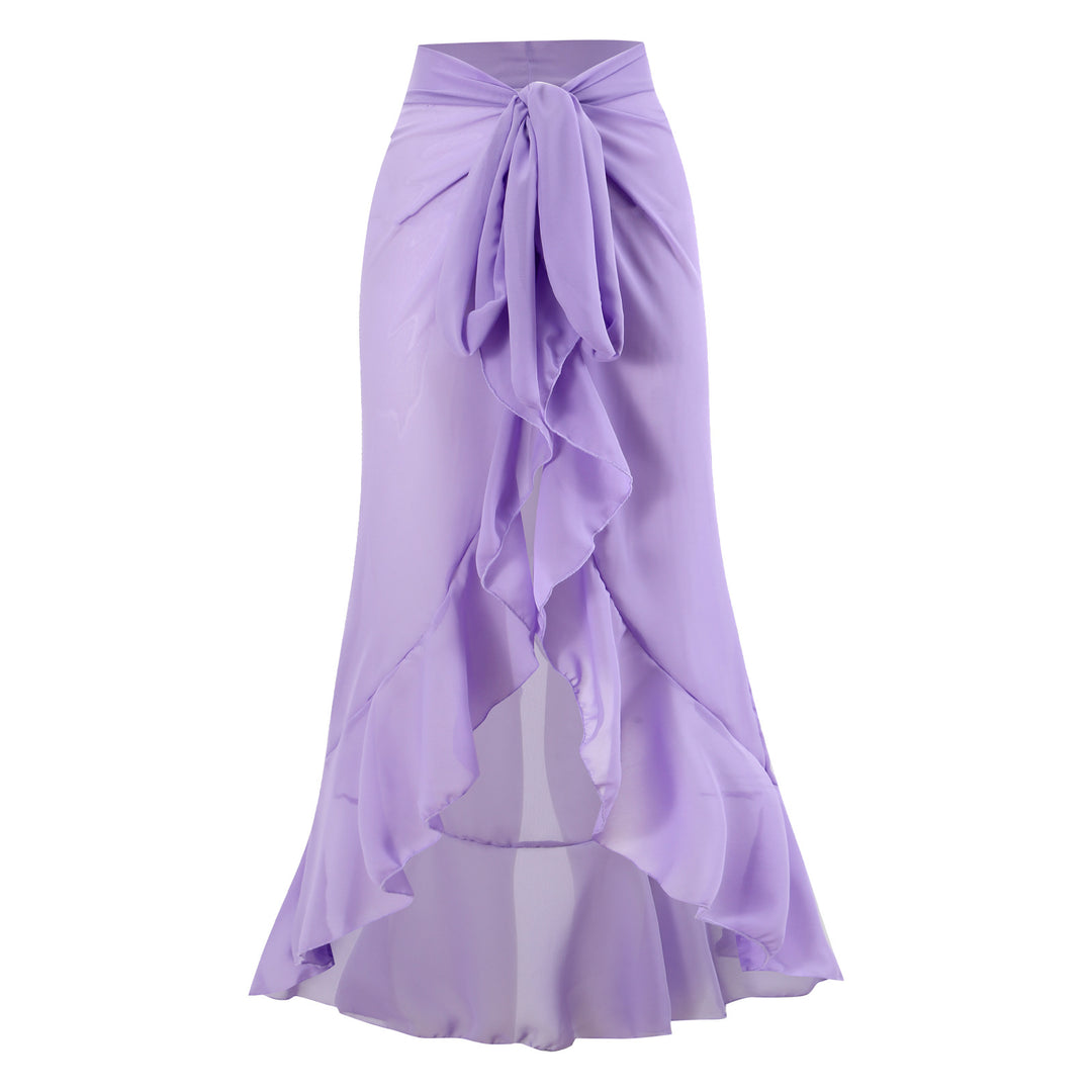 Damen Eleganter Einteiler Badeanzug mit floralen Rüschendetails Echo Archiv
