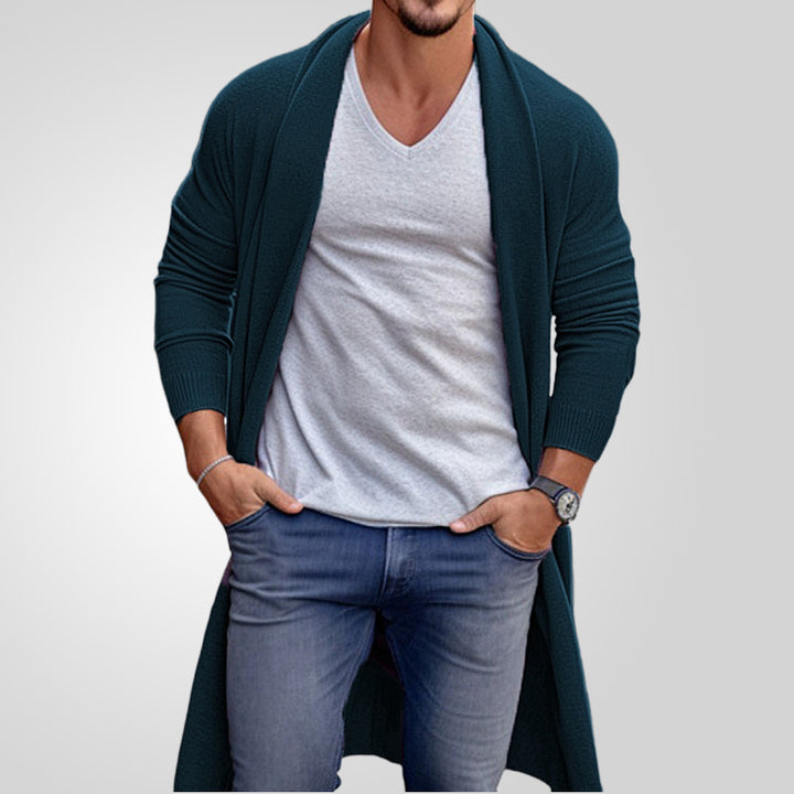 Herren lässiger Strickmode Cardigan mit offenem Schnitt Echoarchiv