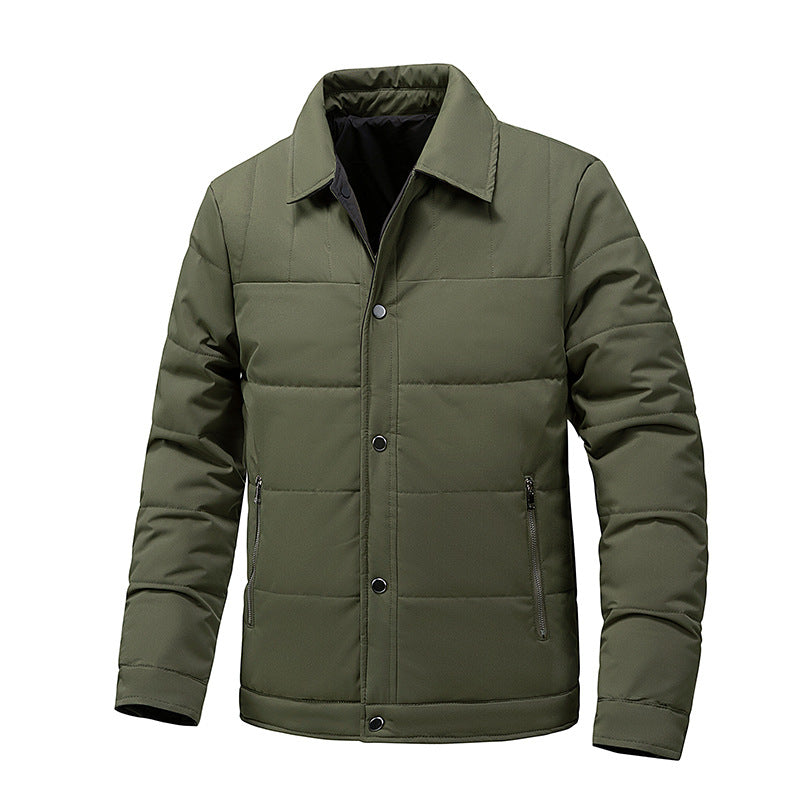 Herren Steppjacke mit Thermo-Isolierung und Hemdkragen Echoarchiv