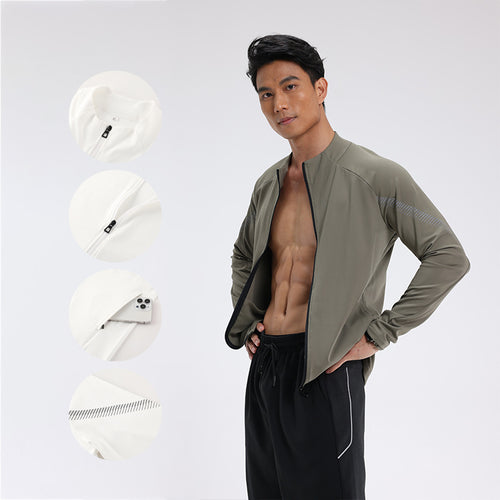 Herren Sportliche Langarmjacke mit funktionalem Reißverschluss Echoarchiv