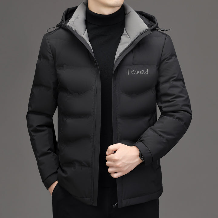 Herren Steppjacke mit Kapuze und schlanker Thermofütterung – Marzano