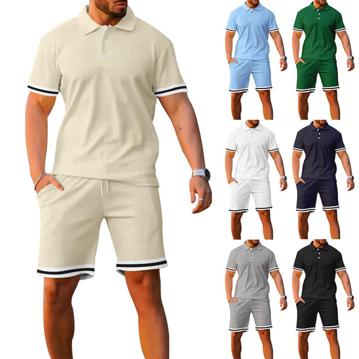 Herren Sportliches Poloshirt und Shorts Set Echoarchiv