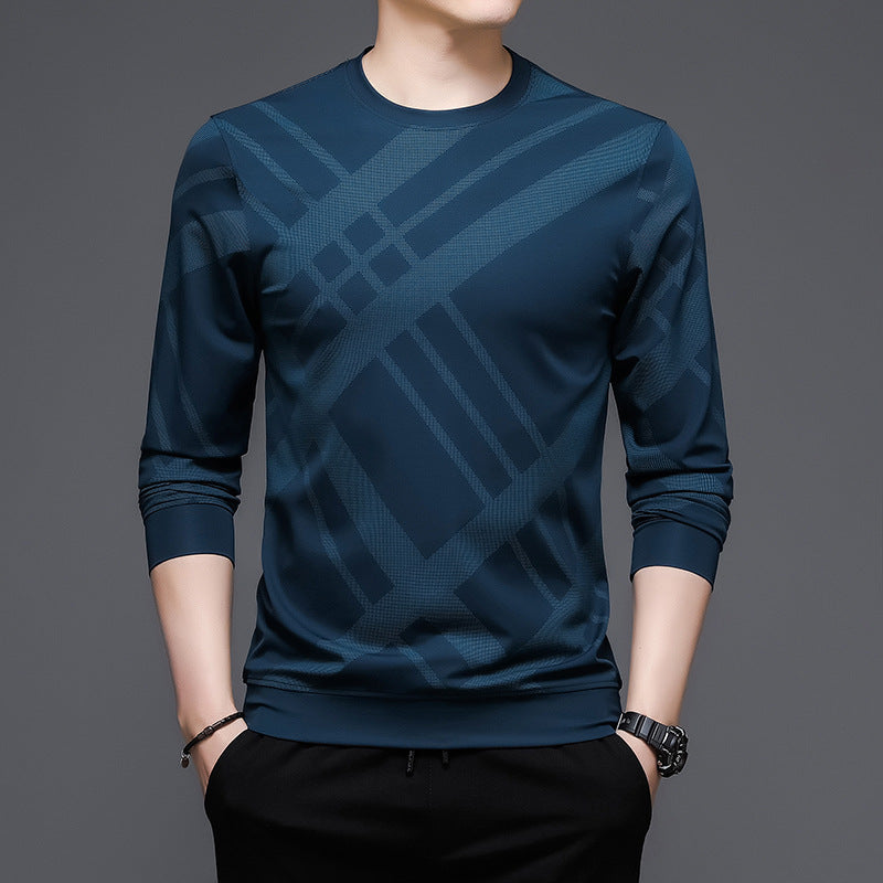 Herren atmungsaktives Langarmshirt mit modernem Karomuster Echoarchiv