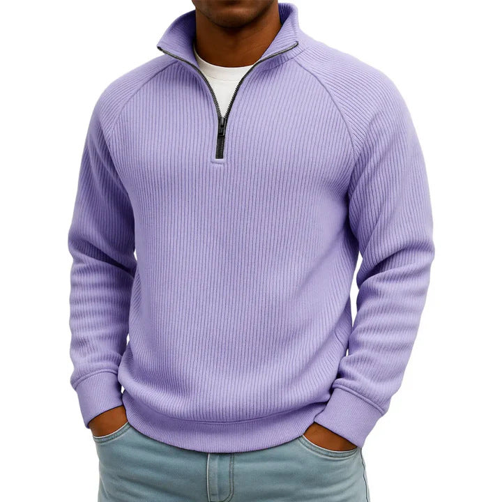 Herren Komfortabler Pullover mit Stehkragen Echoarchiv