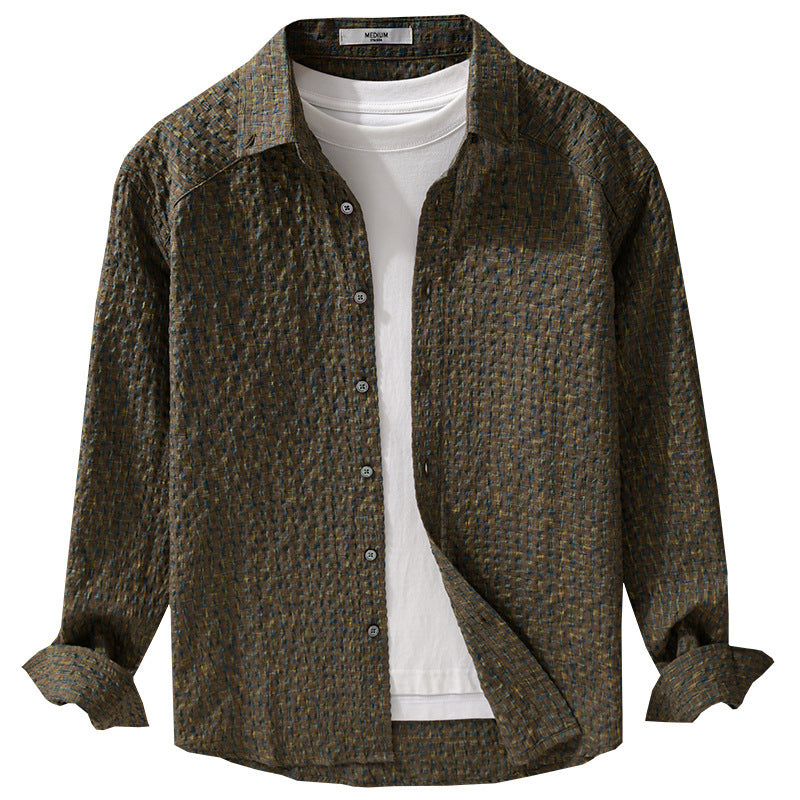 Damen Leichtes Crinkle-Karohemd im Overshirt‑Stil mit Aquarell-Check und relaxed Fit Echoarchiv