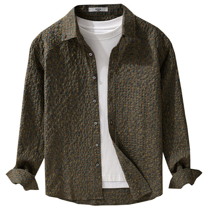 Damen Leichtes Crinkle-Karohemd im Overshirt‑Stil mit Aquarell-Check und relaxed Fit Echoarchiv