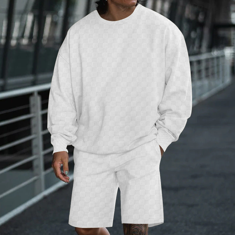 Herren lässiges Sweatshirt und Shorts Set Echoarchiv