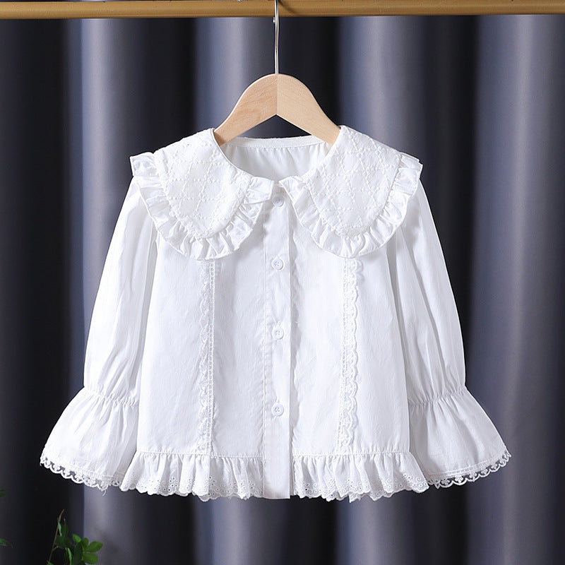 Damen Bluse mit nostalgischem Kragen und Rüschendetails Echo Archiv