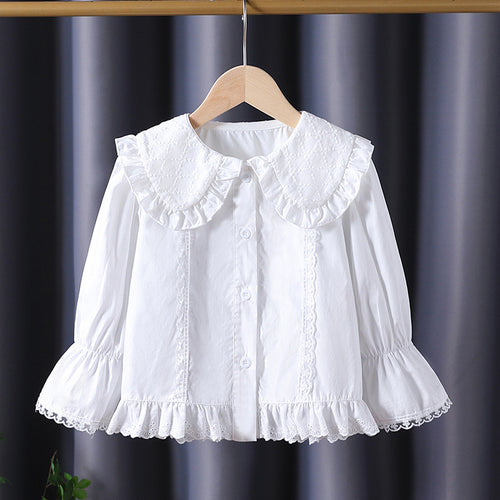 Damen Bluse mit nostalgischem Kragen und Rüschendetails Echo Archiv