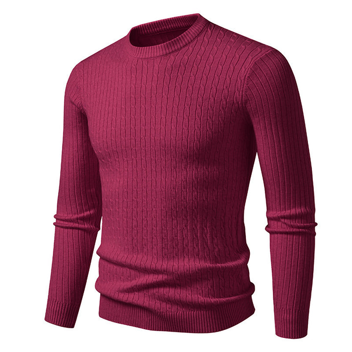 Herren Feinstrickpullover mit strukturiertem Zopfmuster Echoarchiv
