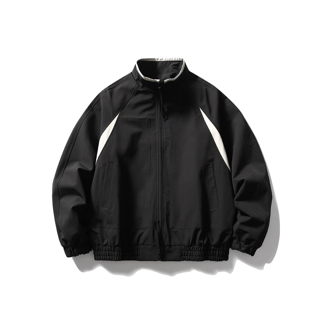 Herren Oversize Bomberjacke mit Stehkragen, Raglanärmeln und elastischem Saum Echoarchiv