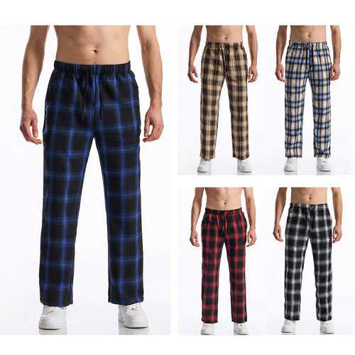 Herren bequeme Freizeithose mit Karomuster Echoarchiv