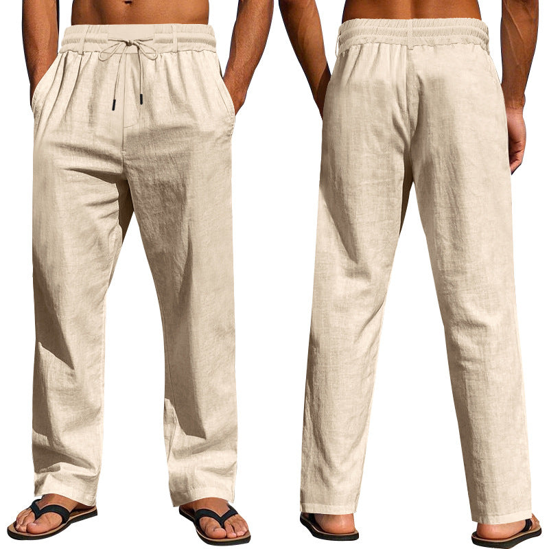 Herren leichte, atmungsaktive Strandhose mit elastischem Bund und seitlichen Taschen Echoarchiv