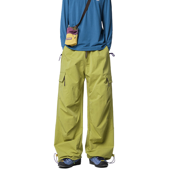 Herren Weite Funktions-Nylonhose mit Tunnelzugbund, Utility-Taschen & Baggy-Silhouette Echoarchiv